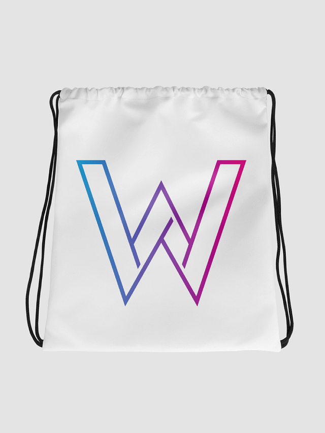 Classic W Drawstring Bag White product image (1)