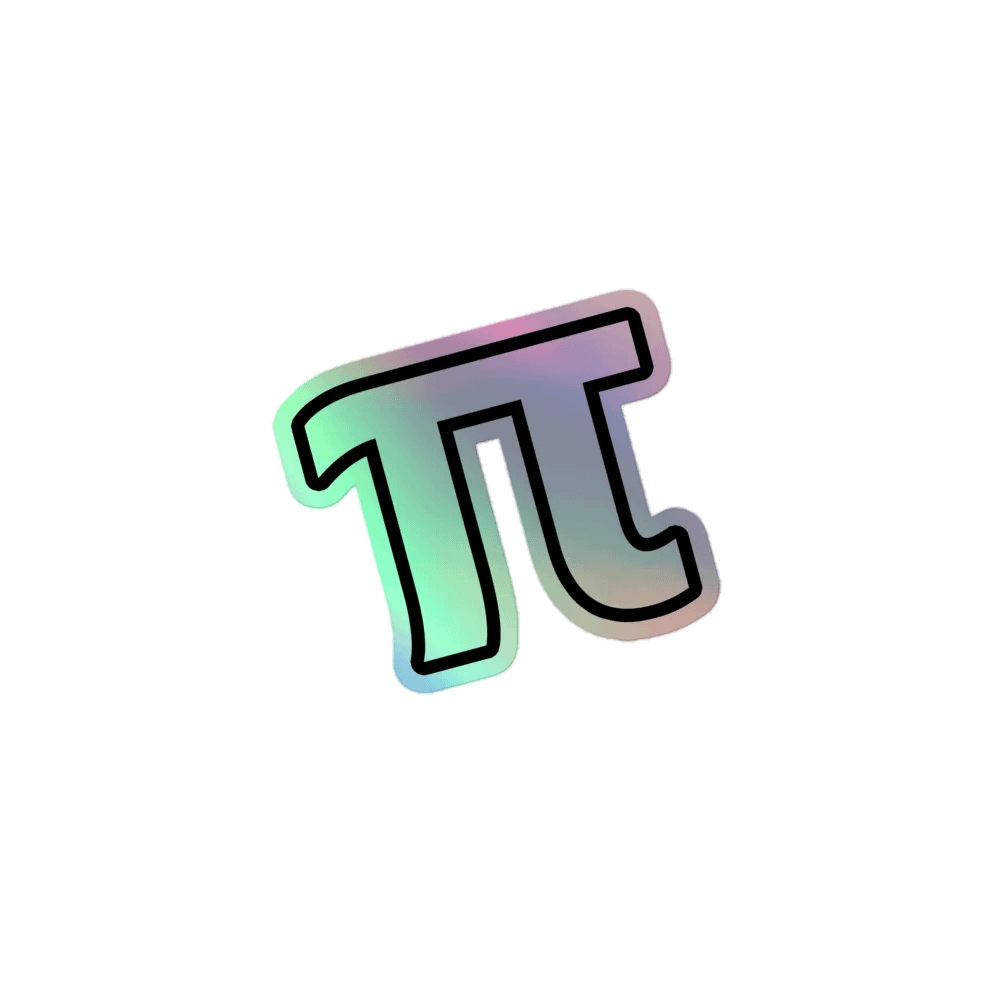 Holographic Pi Sticker product image (1)