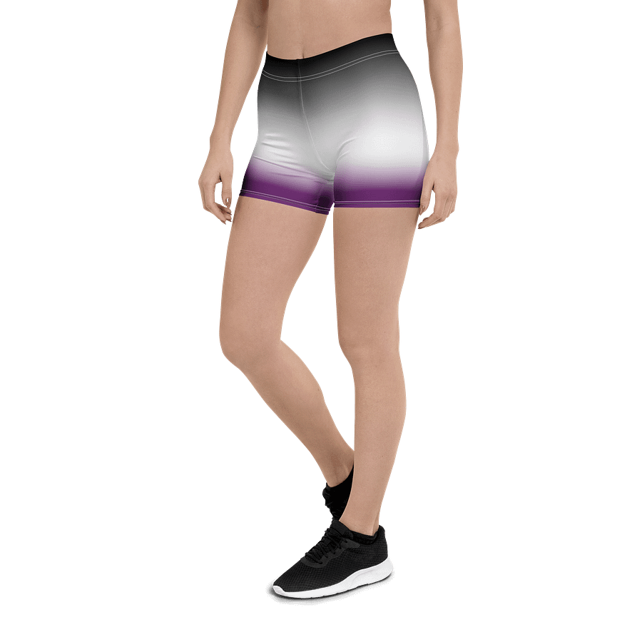 Asexual Pride Gradient Bike Shorts product image (5)