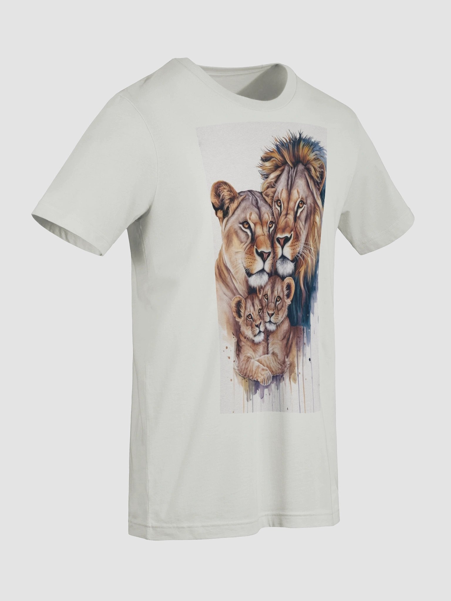 Lion Family Unity Watercolor T-Shirt product image (5)