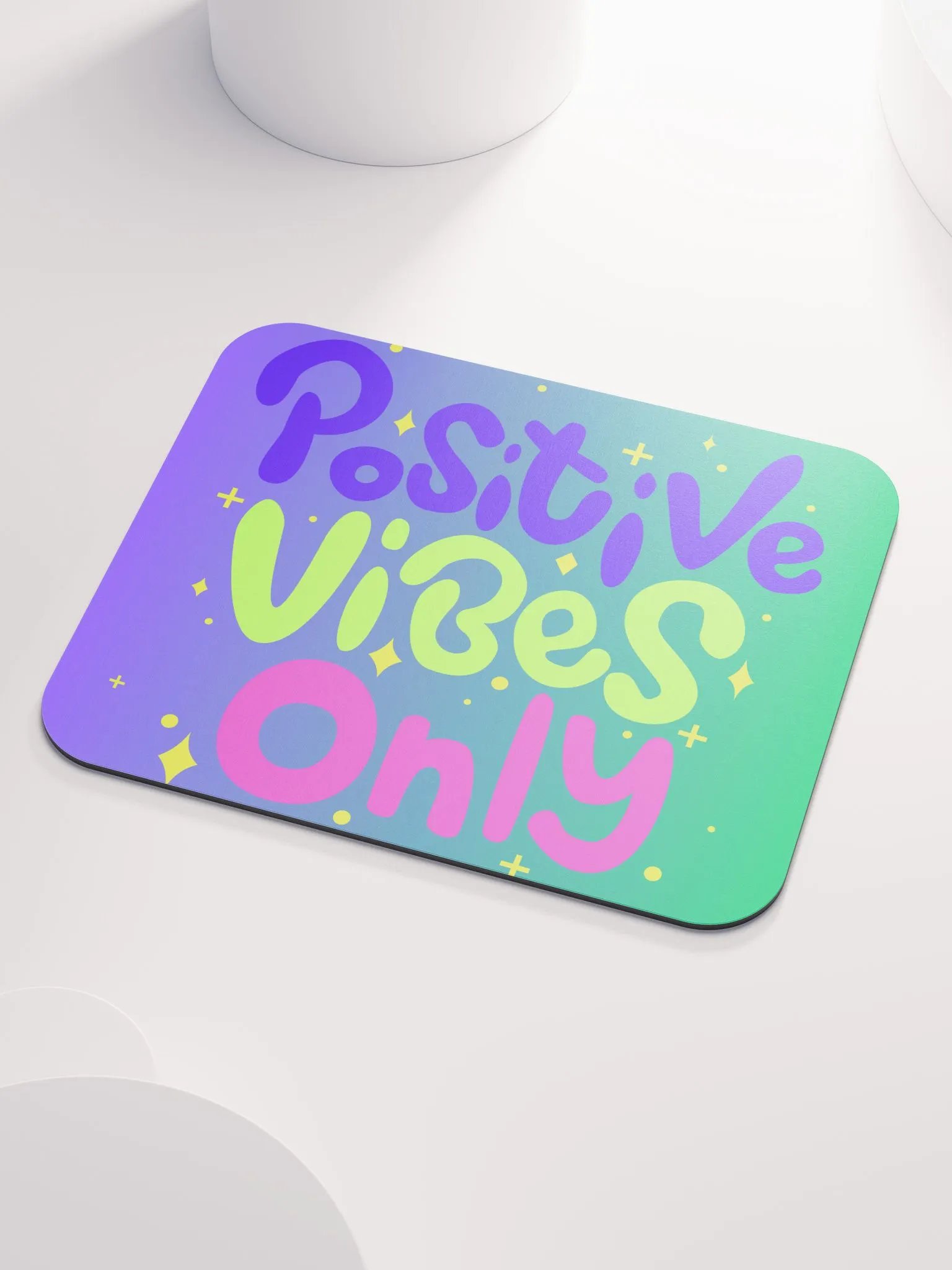 Positive Vibes Only Allowed Here Colorful Mousepad product image (3)