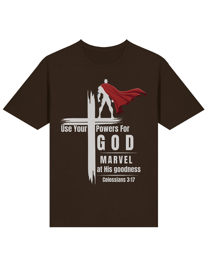 Use your powers for God - Marvel at His Goodness Christian Superhero T-Shirt product image (6)