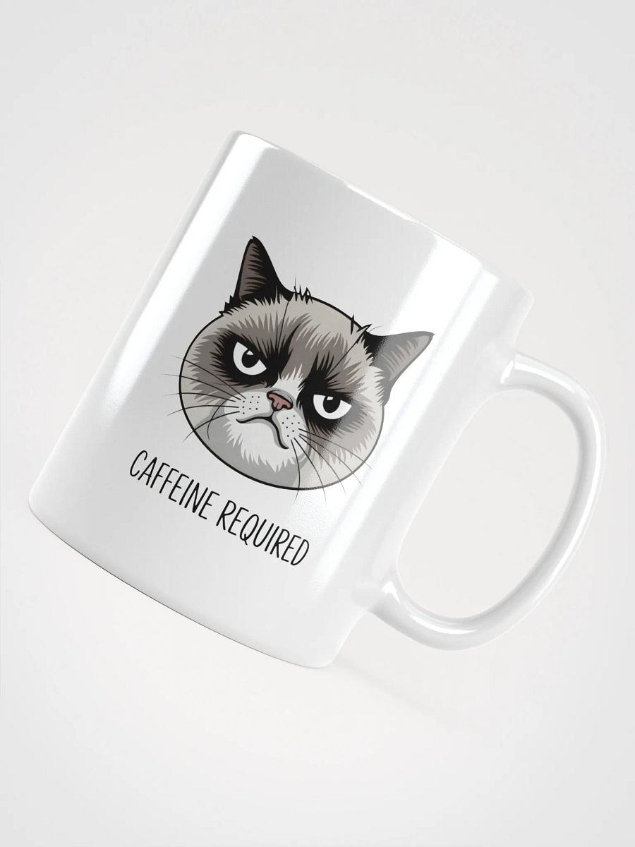 Caffeine Required Grumpy Cat Mug | Funny Cat Gift Mug product image (4)