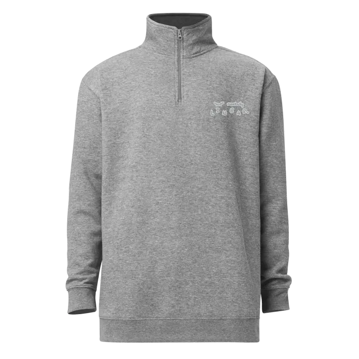 *not* mentally linear. (grey bubble design) embroidered quarter zip product image (7)