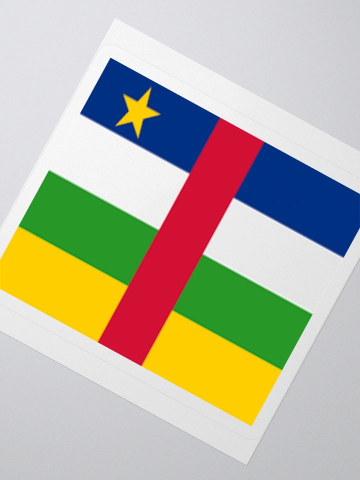 Central African Republic Flag Sticker | Red Star Design | Durable Vinyl | 3 Sizes product image (5)