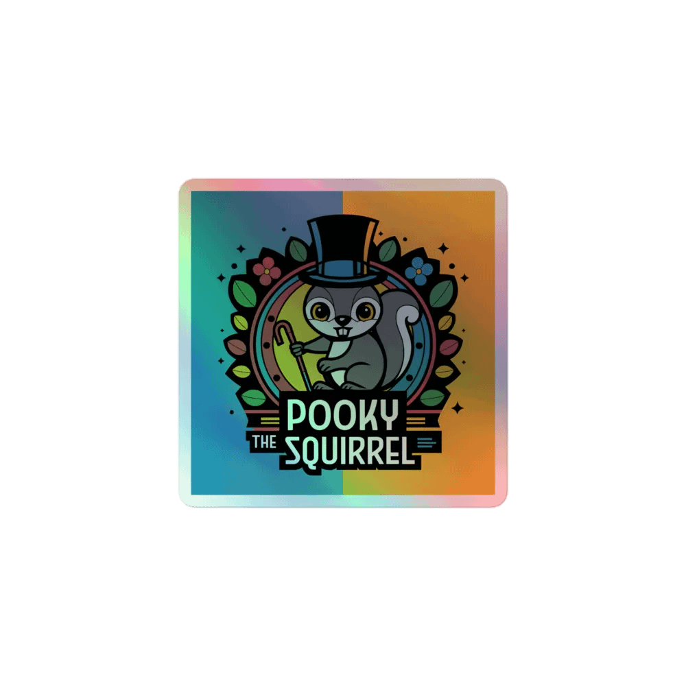 Pooky's Holographic Squirrel Sticker Set product image (1)