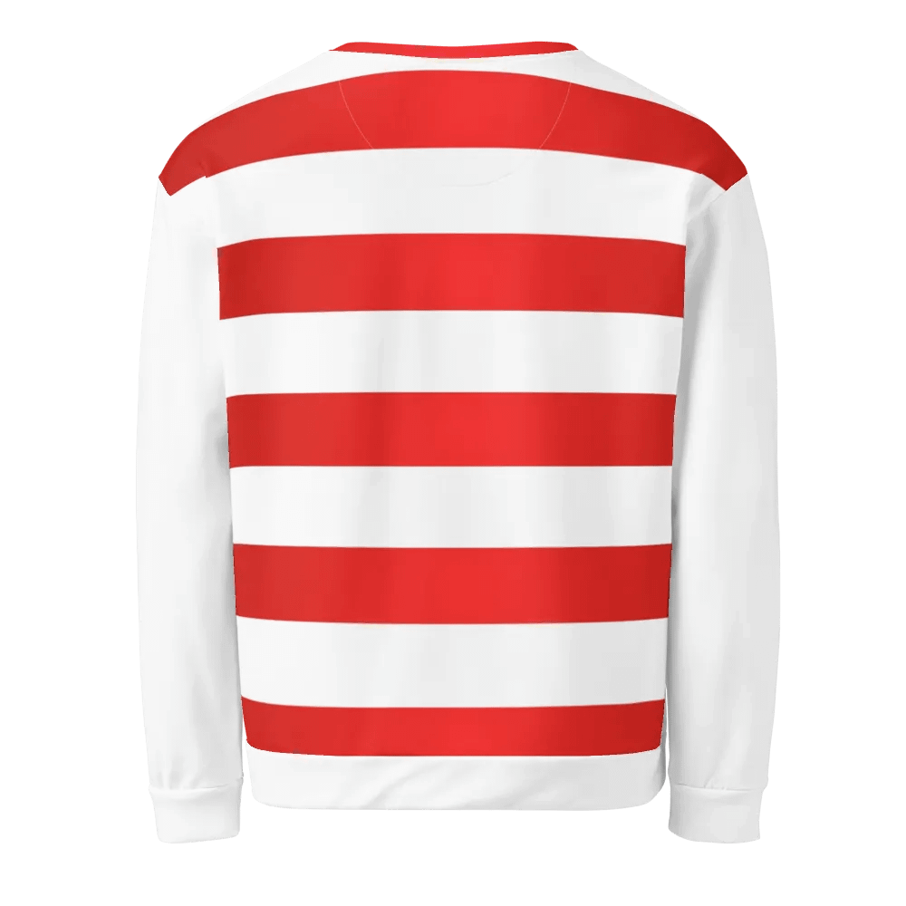 Gradient Red and White Striped Sweatshirt product image (2)