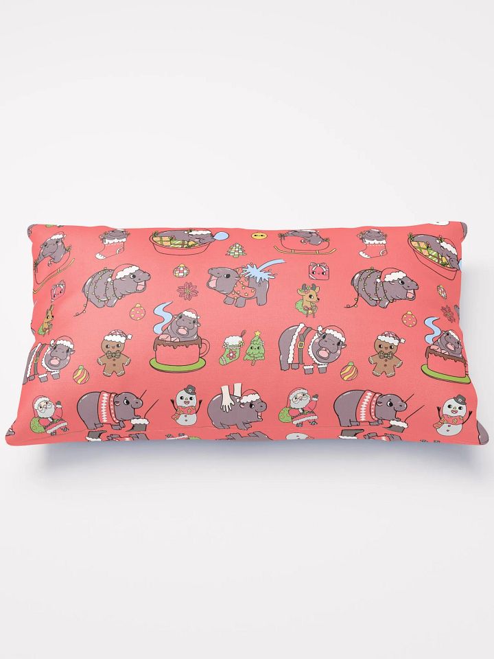 MOODENG'S RED CHRISTMAS PILLOW! product image (2)