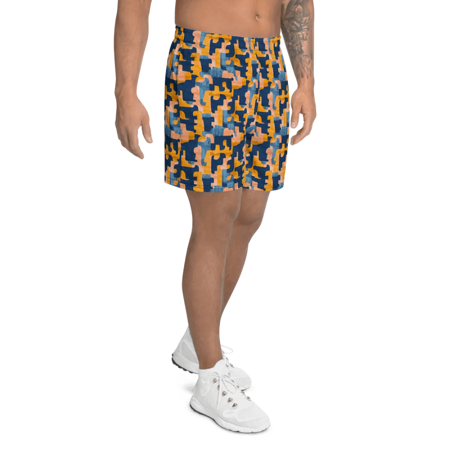 Flowing Shapes | Athletic Long Shorts product image (2)