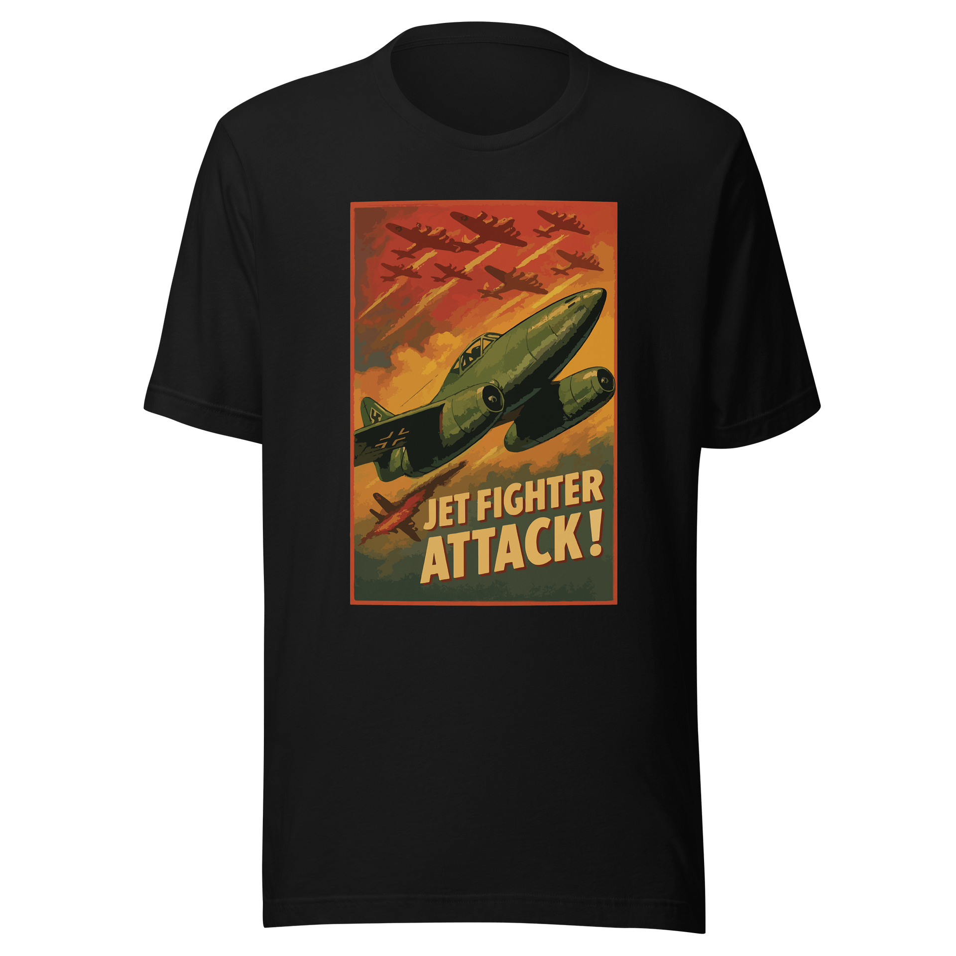 Jet Fighter Attack – Vintage Warplane Tee product image (1)