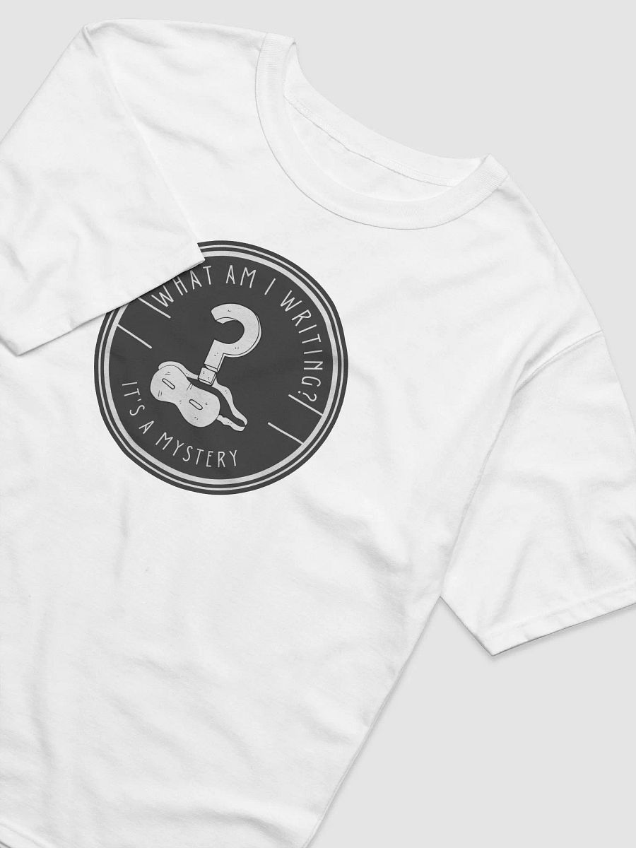 What am I Writing? It's a Mystery relaxed white t-shirt product image (4)