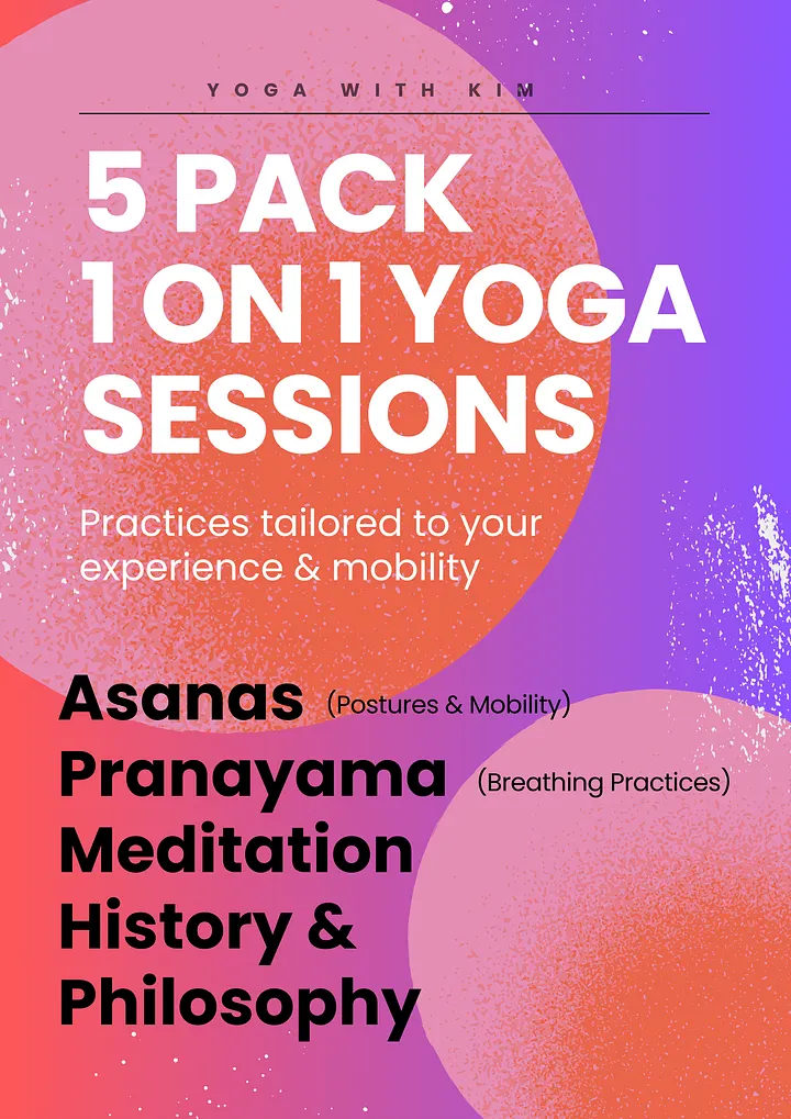 Five Pack 1 on 1 Yoga Sessions: 45 Minutes each product image (1)