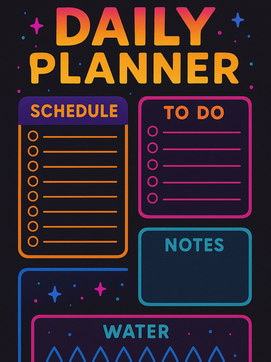 Printable Daily Planner Template – Minimalist PDF Download, Daily Schedule, To-Do List, Productivity Sheet, Goal Organizer product image (7)