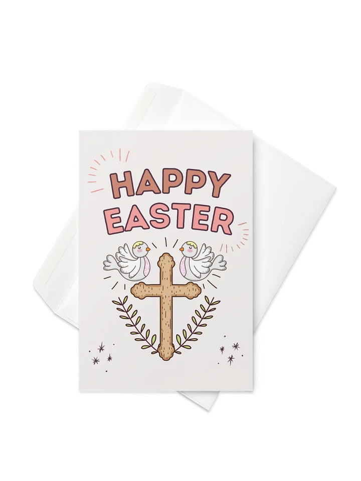 Happy Easter Doves & Cross Greetings Card product image (2)