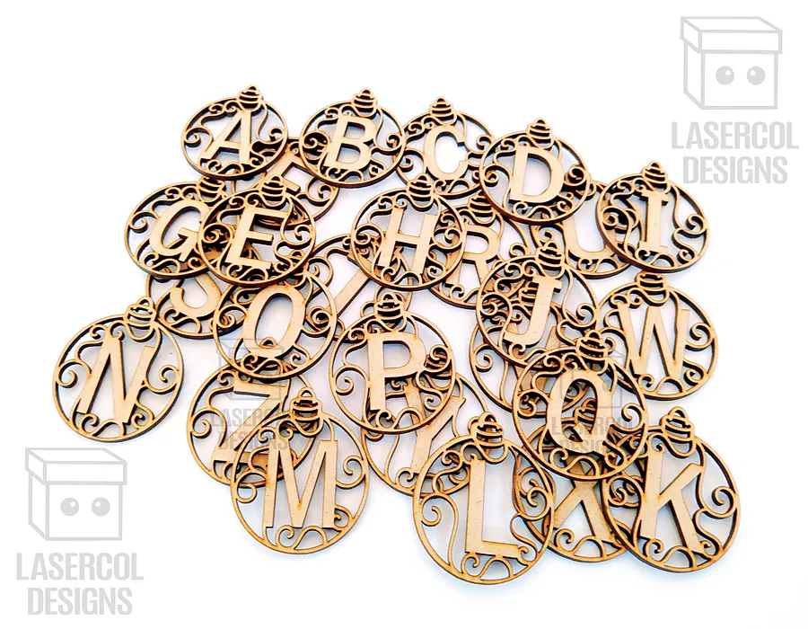 Monogram Christmas Ornament - Laser Cut Files product image (2)