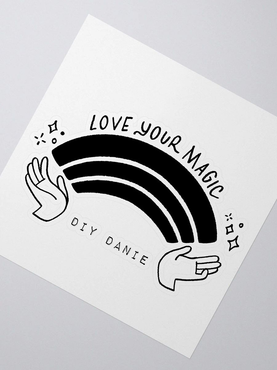 LOVE YOUR MAGIC RAINBOW STICKER (BLACK) product image (2)