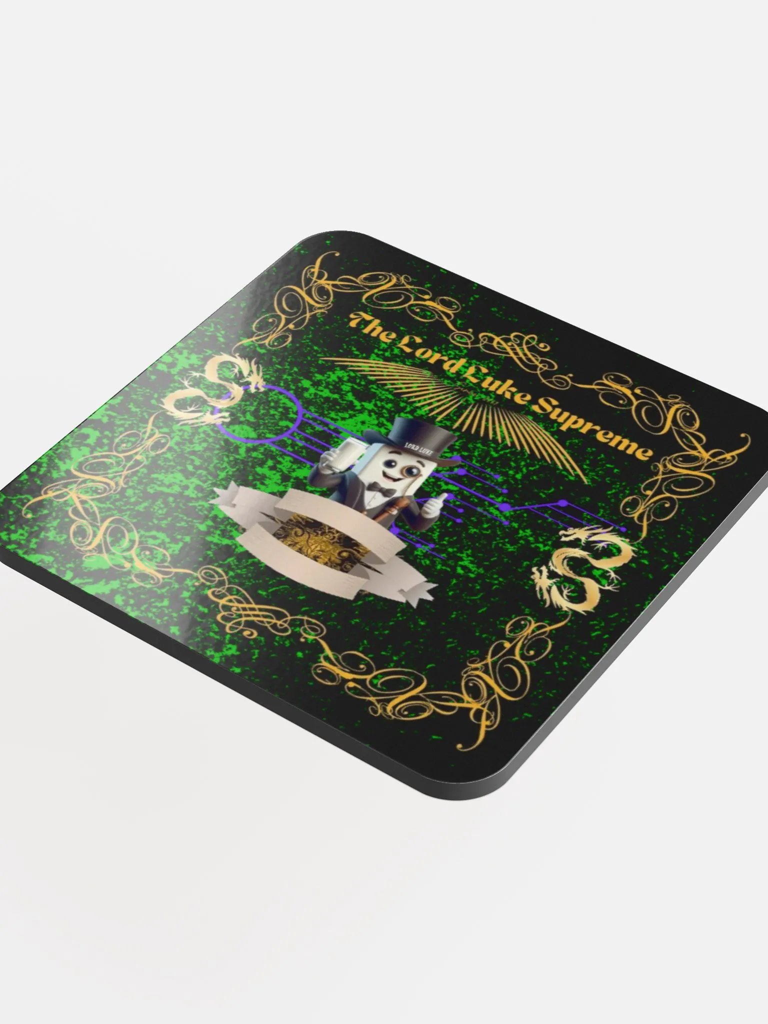 The Royal Design 2 With Background Glossed Cork Coaster product image (4)