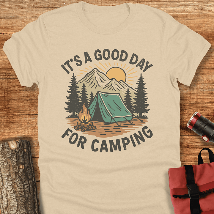 It's a good day for camping, Unisex t-shirt product image (1)