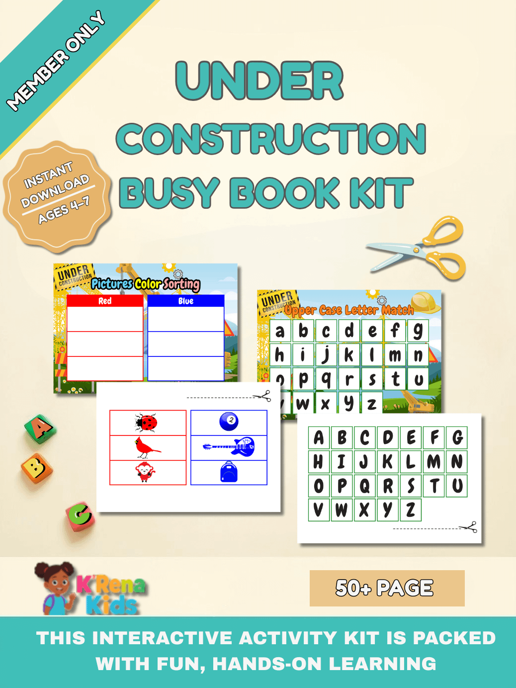 Under Construction Activity Busy Book Kit product image (1)
