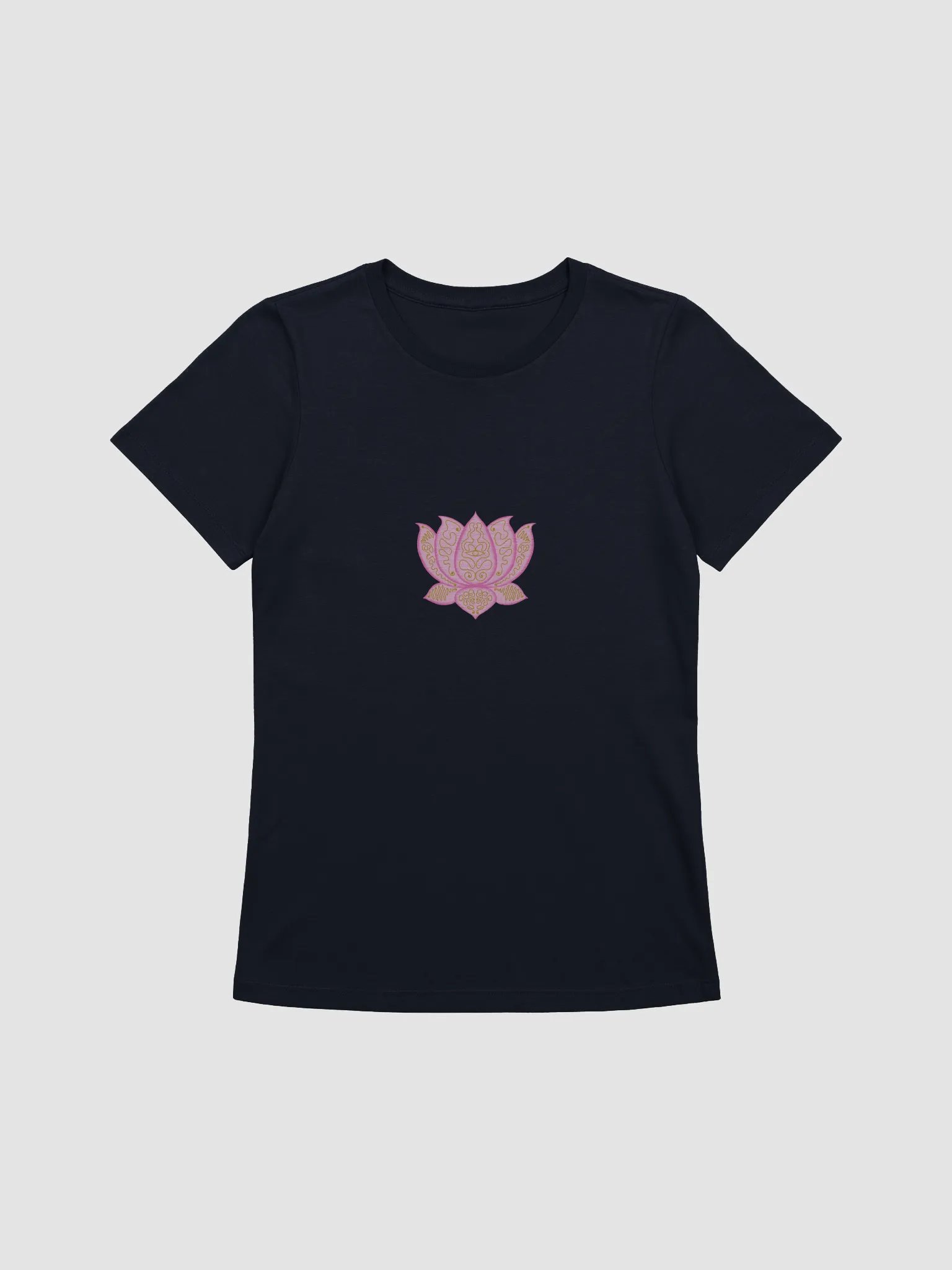 Lotus Blossom Gold Line Art Women's T-Shirt product image (3)