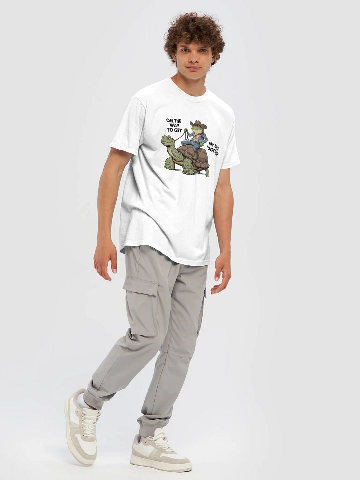Cowboy Frog Riding Turtle Cartoon T-Shirt product image (1)