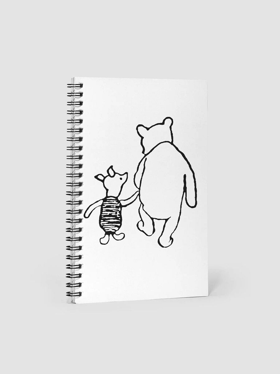 Pooh Bear and Piglet Holding Hands Spiral Notebook product image (2)