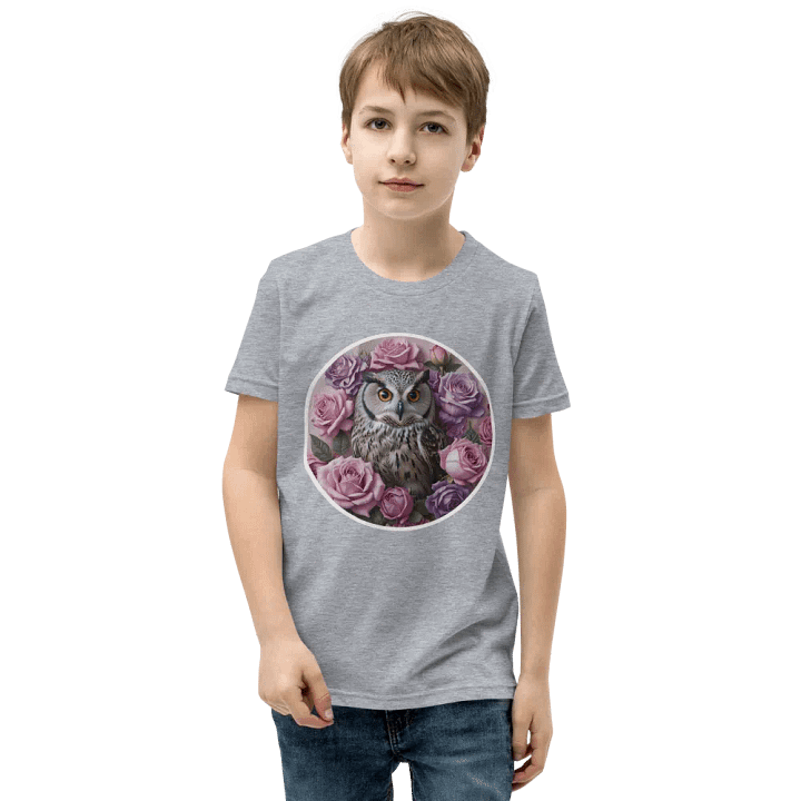 Owl and Roses Youth T-Shirt product image (6)