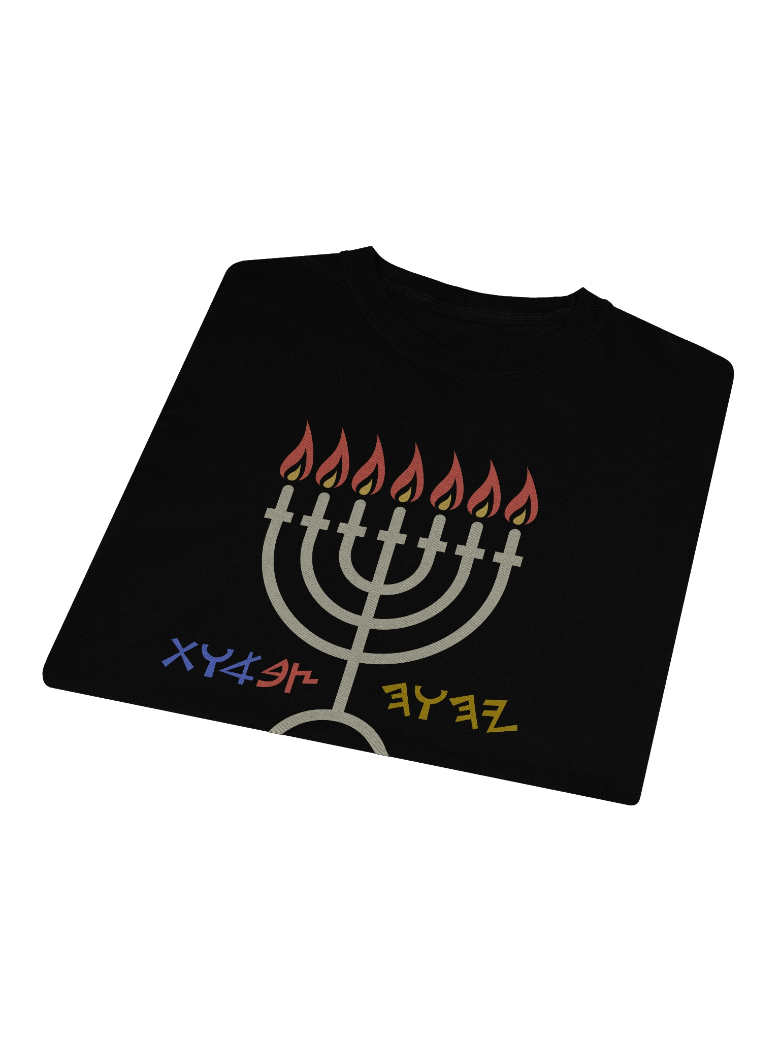 Menorah Long Sleeve TShirt Black product image (3)