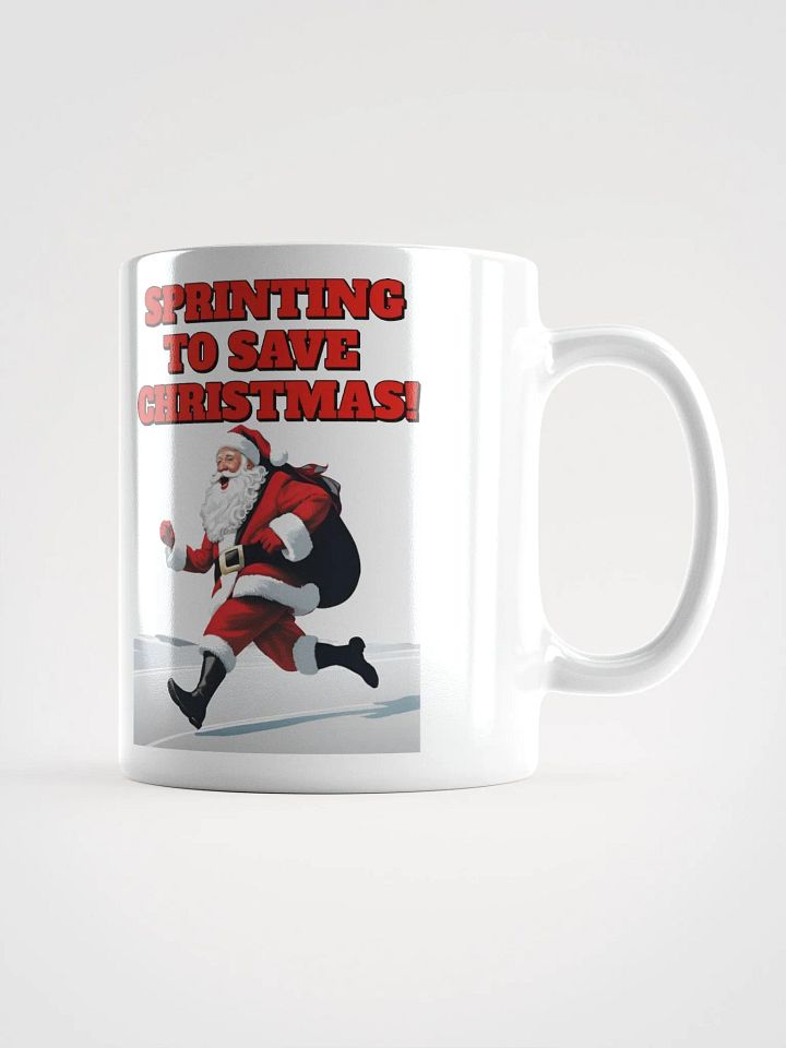 Sprinting To Save Christmas - Santa Claus White Mug product image (1)