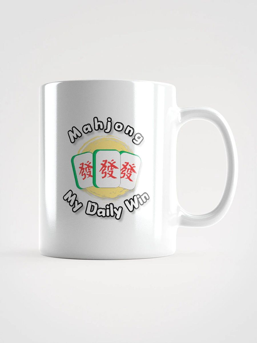 Mahjong my daily win white coffee mug product image (2)