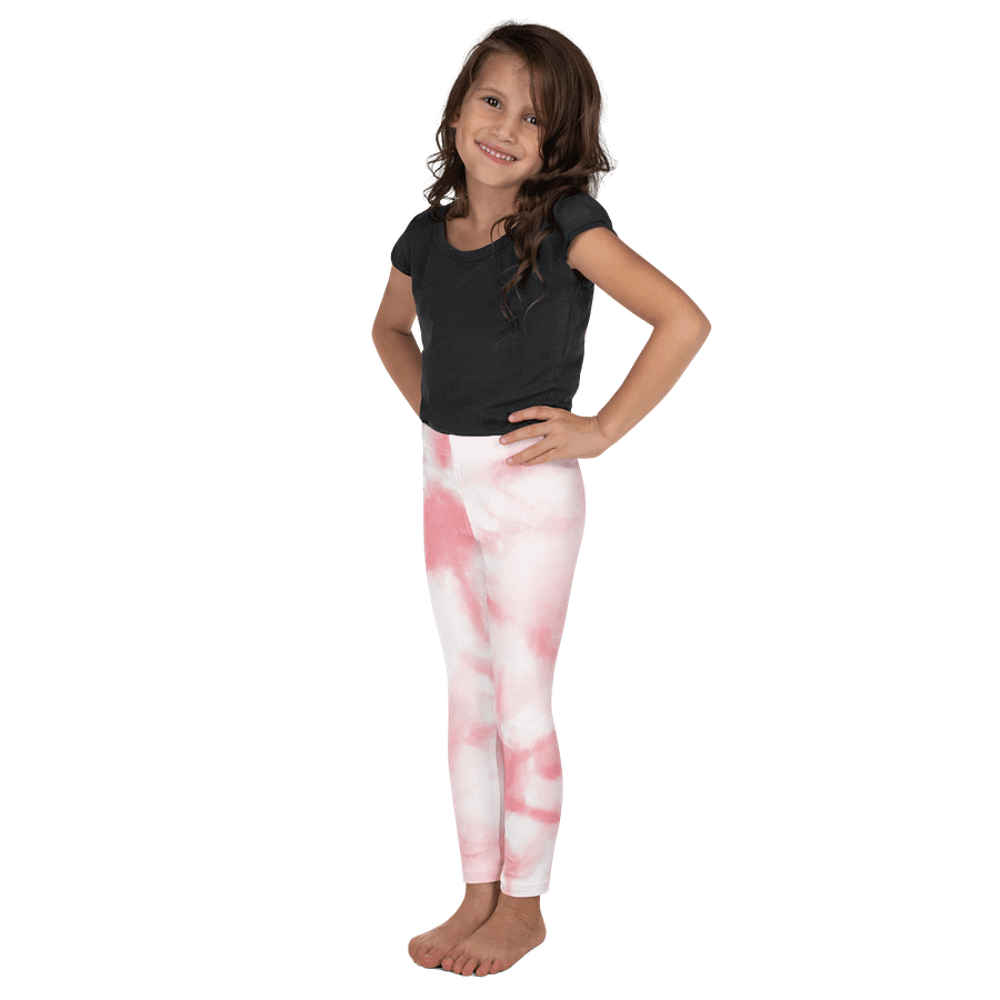 🎨Girls’ | Little Kids | Cape Cuties by BRN.2C.C.™| Leggings 💫| Pink Logo on Pink Tie-Dye product image (4)