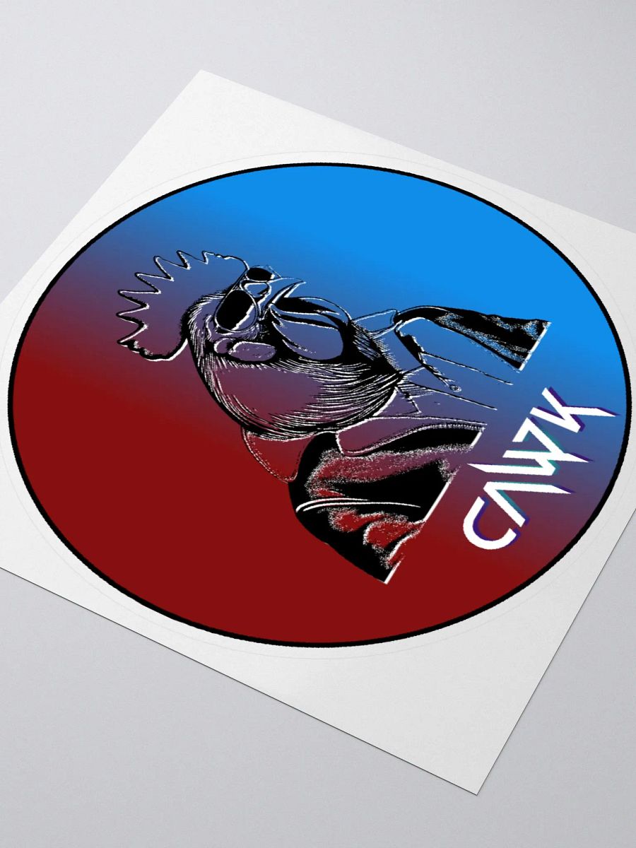 Round cawk kiss cut sticker product image (8)