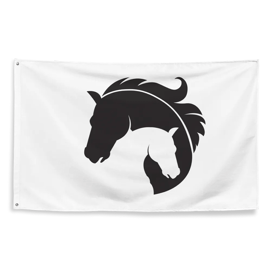 Mystical Equine YinYang Emblem Flag product image (2)