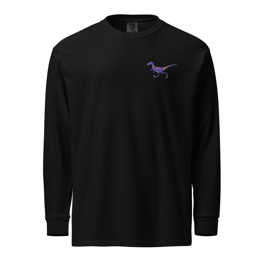 Velociraptor Embroidered Long Sleeve T Shirt product image (1)