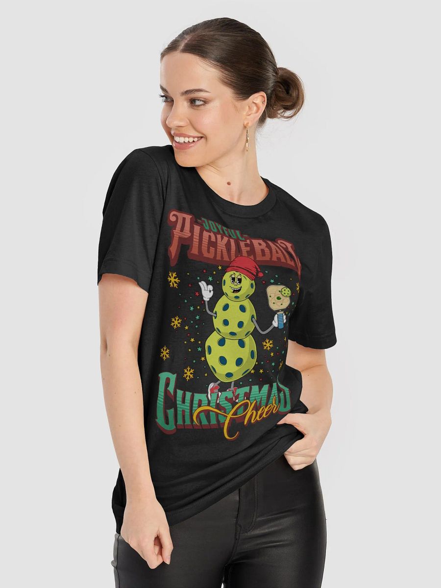 Joyful Pickleball Christmas Cheer Snowman T-Shirt product image (11)