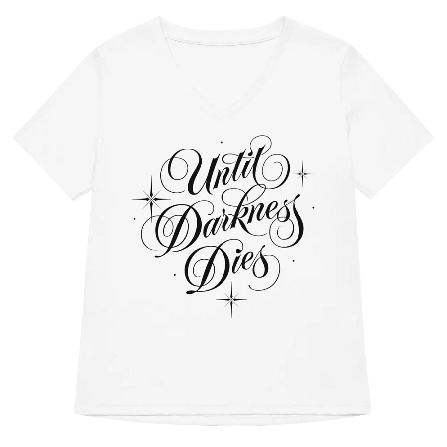 Until Darkness Dies (simple design) Bella+Canvas Women's Relaxed V-Neck T-Shirt product image (3)