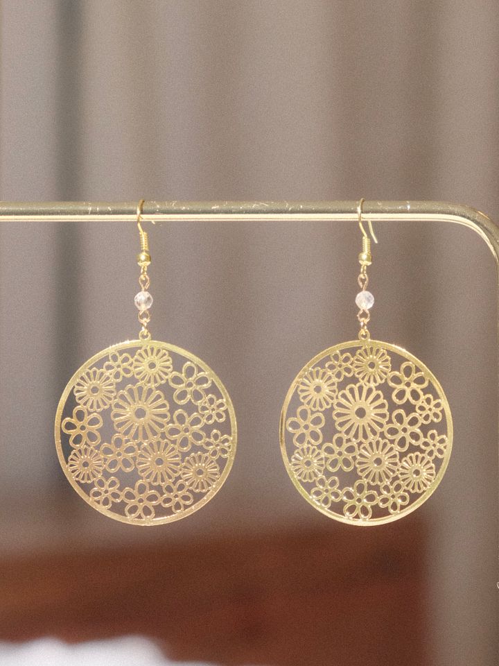 Floral wheel - Citrine earrings product image (1)