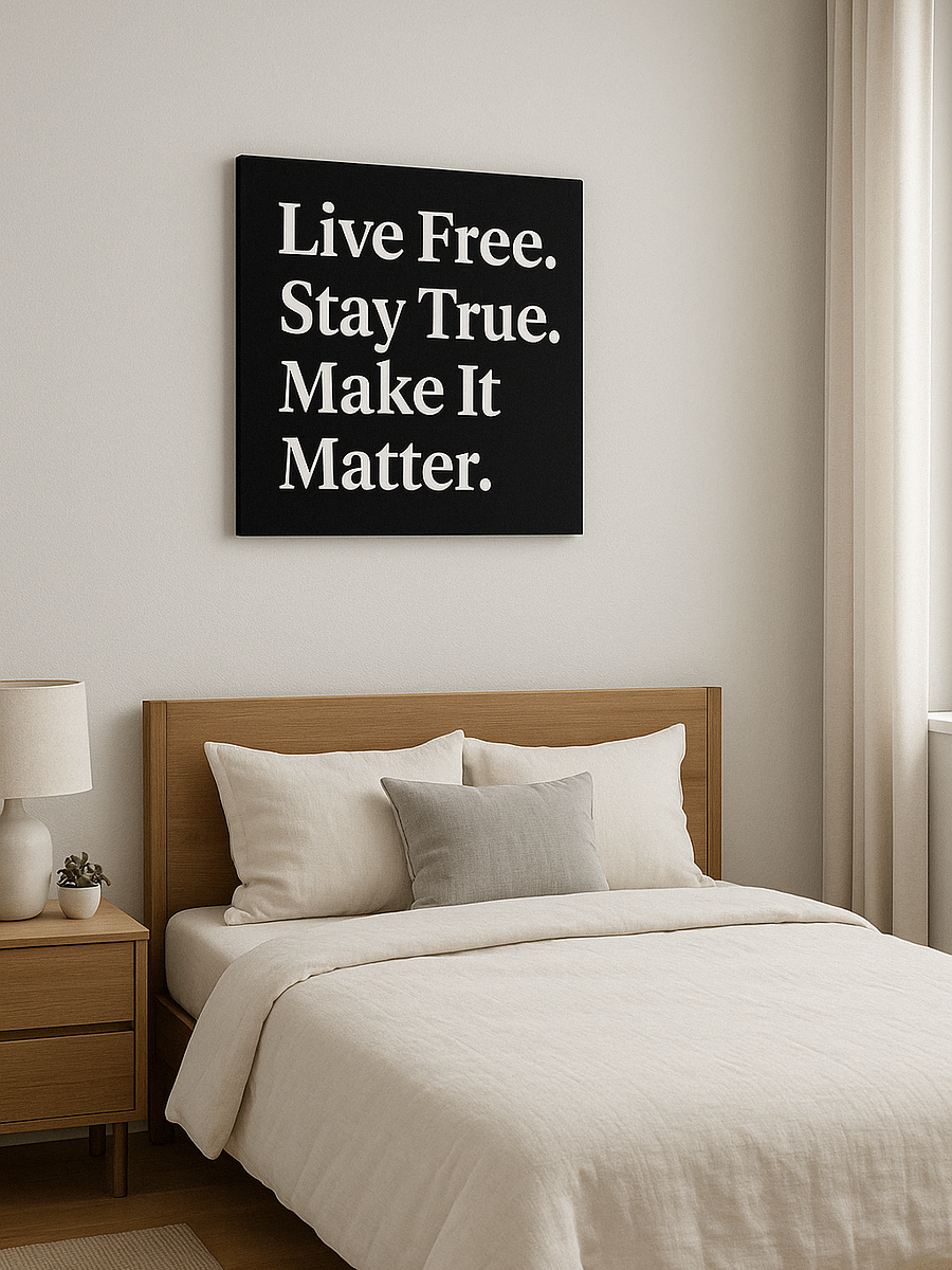 Live Free Canvas – Stay True. Make It Matter product image (3)