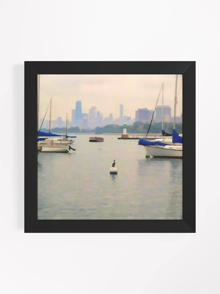 City By The Lake Framed Print product image (13)