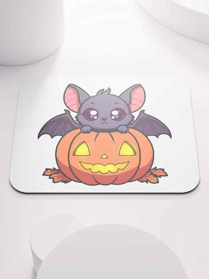 Festive Bat and Pumpkin Mouse Pad product image (1)