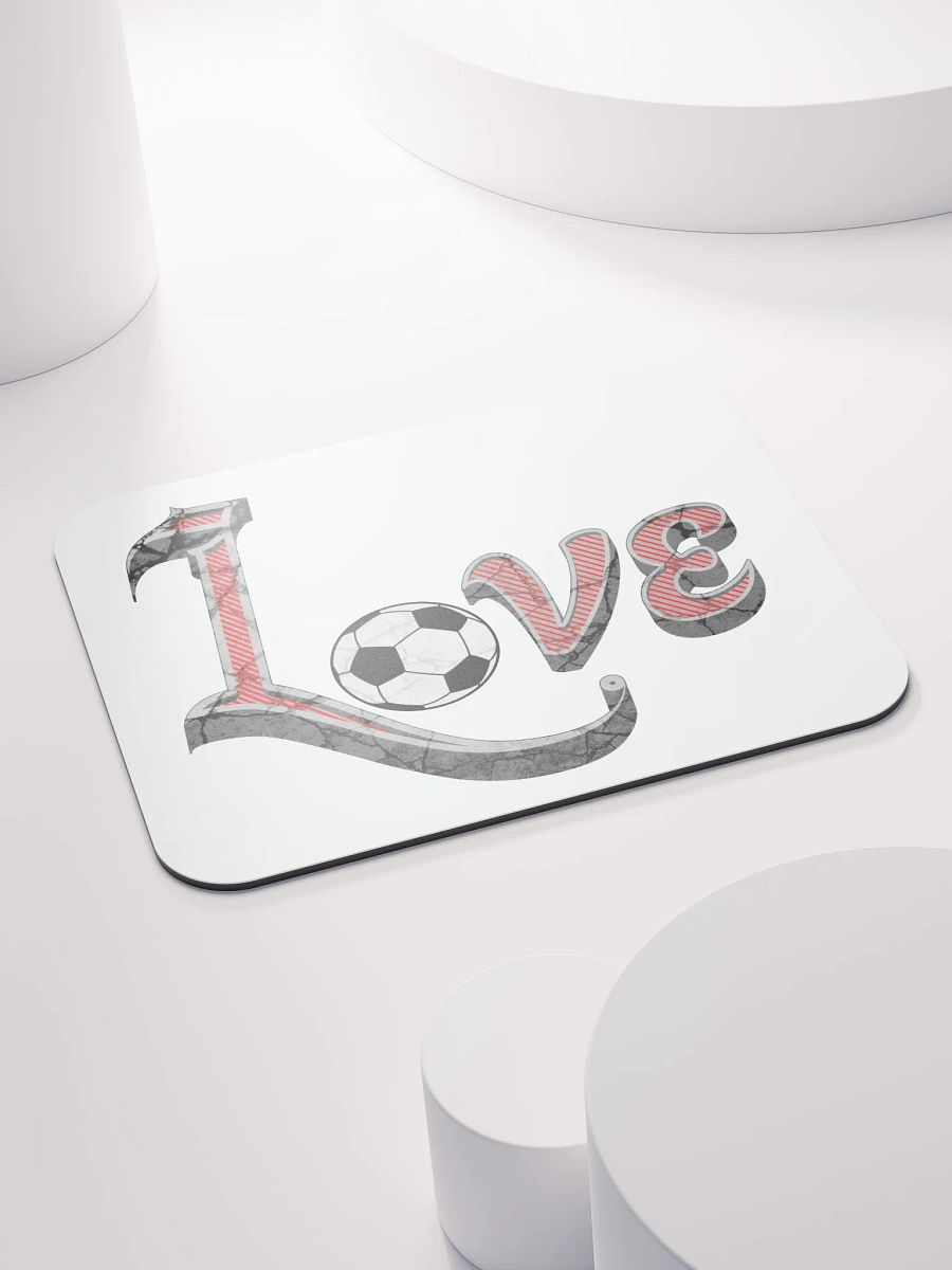 Love Soccer Grunge Mouse Pad product image (4)