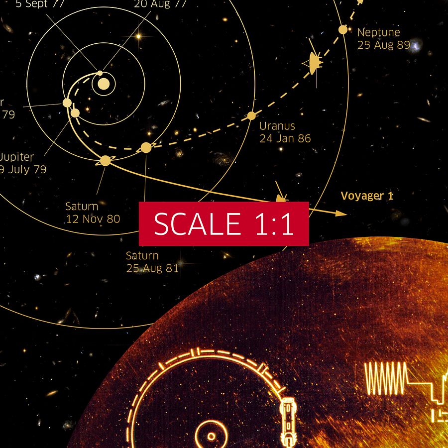 NASA Voyager 1 Golden Record — space poster, science print product image (5)
