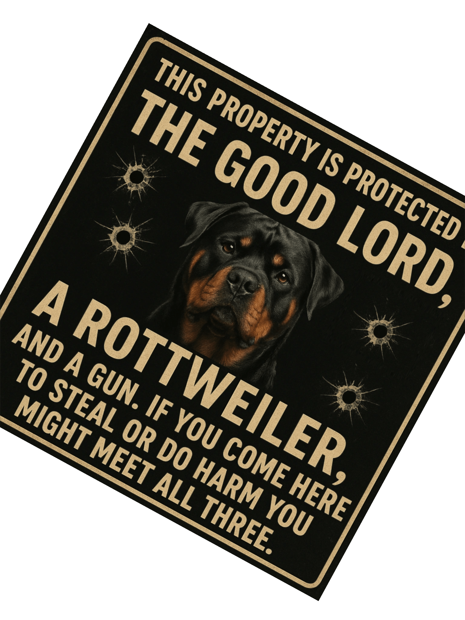 Rottweiler Protected Property Sticker product image (6)