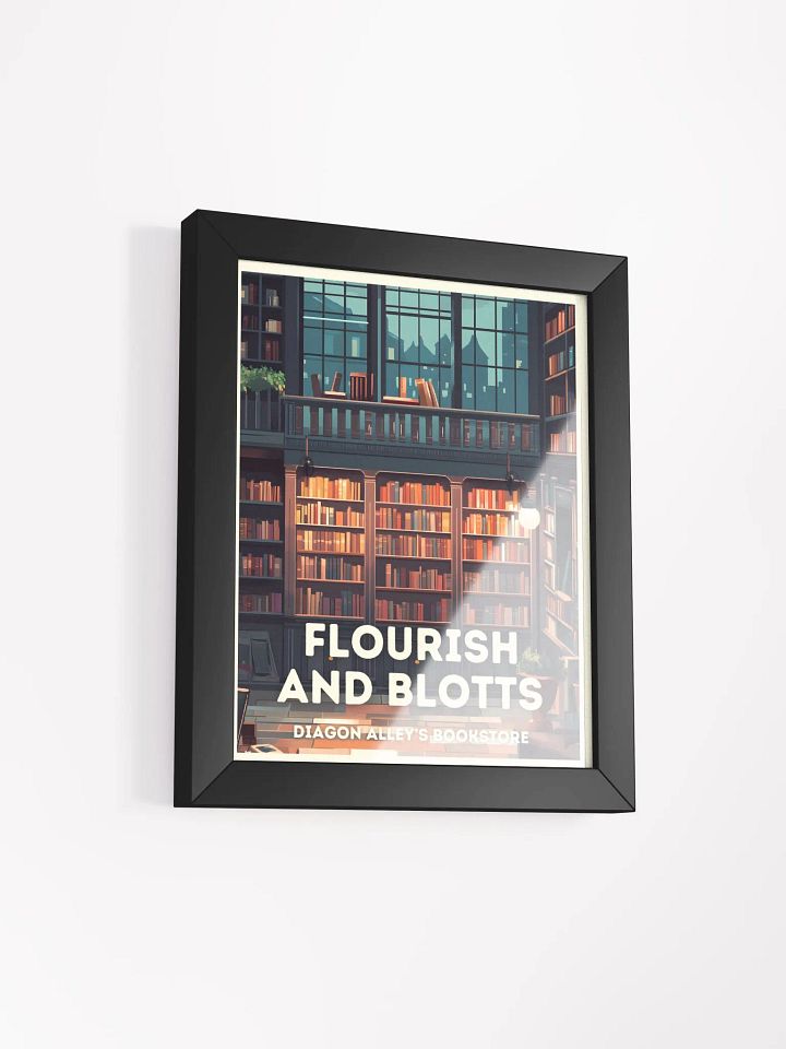 Flourish and Blotts Bookstore Vintage Travel Poster product image (2)