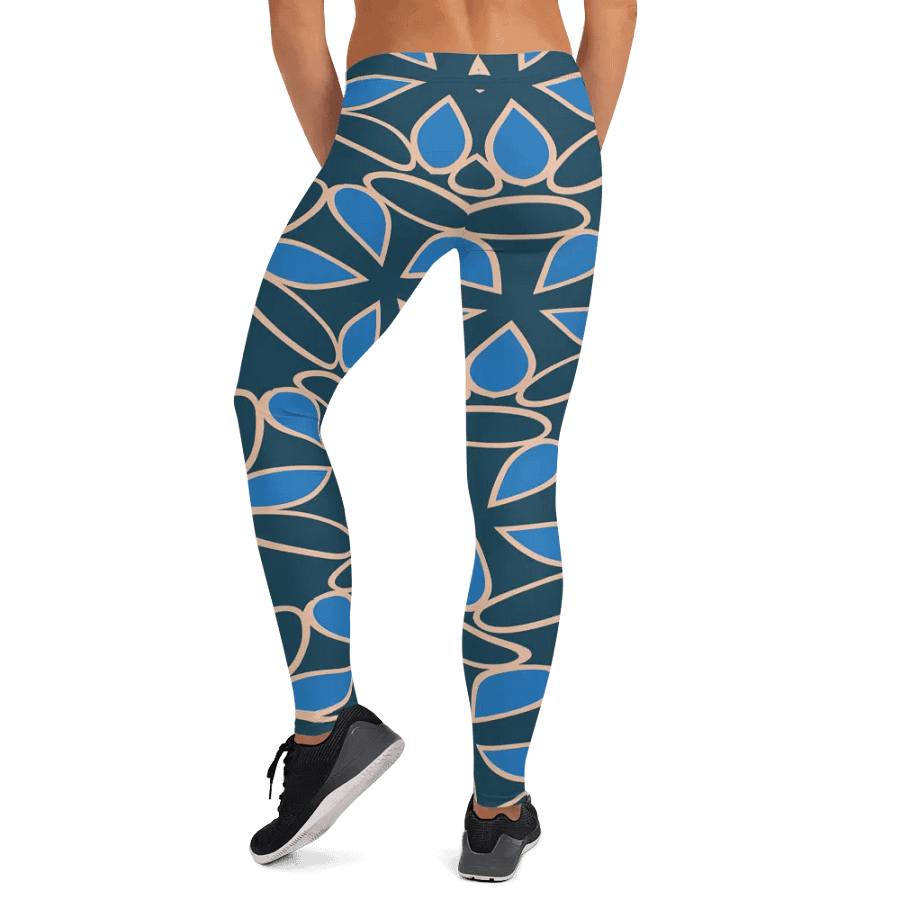 Symmetry in Blue: Custom All-Over Print Leggings product image (12)