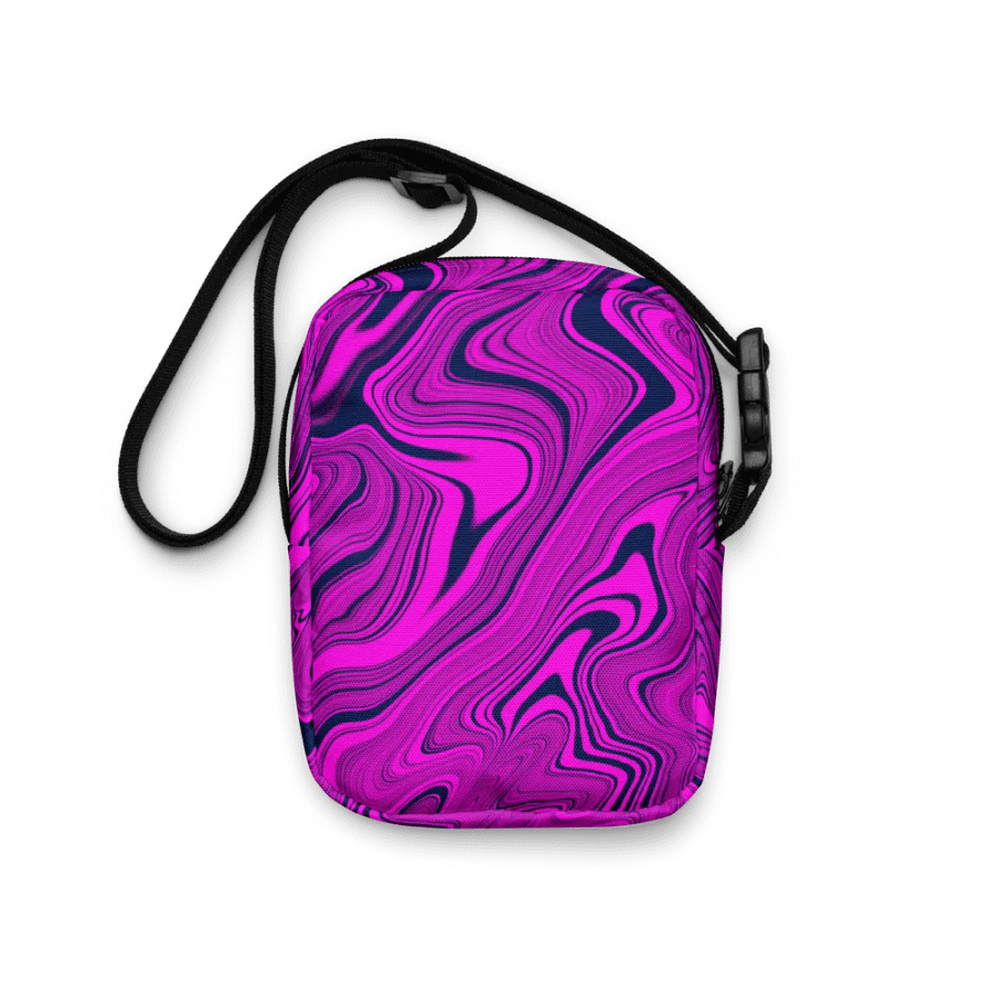 Utility Crossbody Bag - Purple Liquid Swirls product image (1)