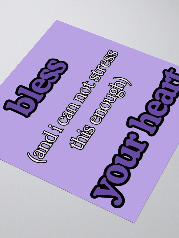 bless your heart sticker (purple) product image (2)