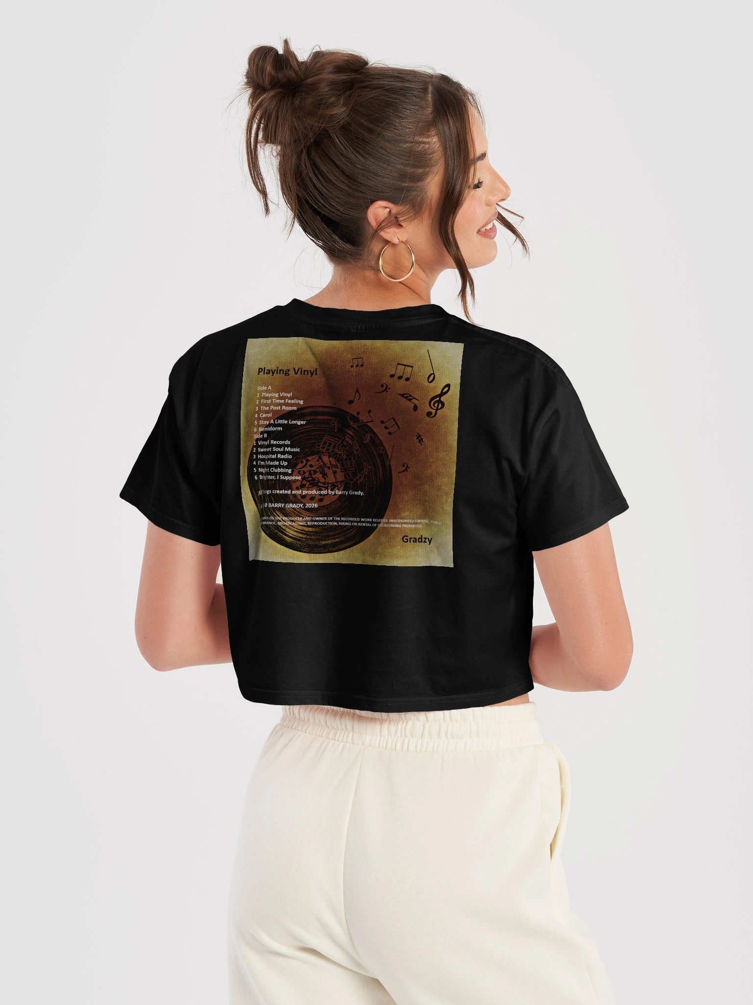 'Playing Vinyl' Crop Top product image (6)