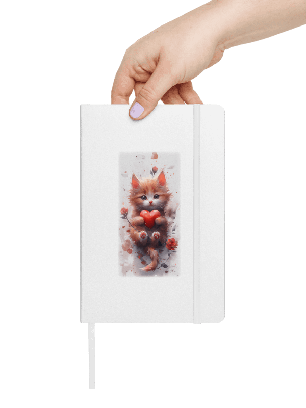 Cute cat with heart. Hardcover Bound Notebook | JournalBook® product image (5)