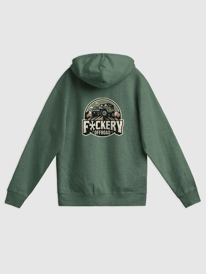 Unisex Zip-up Hoodie with F*ckery Jeep Logo - Clean product image (2)